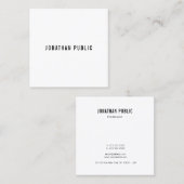 カスタムプロフェッショナルモダンミニマルテンプレート スクエア名刺 (正面/裏面)