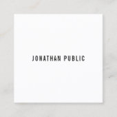 カスタムプロフェッショナルモダンミニマルテンプレート スクエア名刺 (正面)