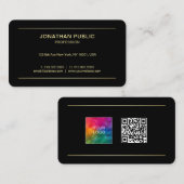 カスタムプロフェッショナルモダンQRコードのビジネスロゴ 名刺 (正面/裏面)