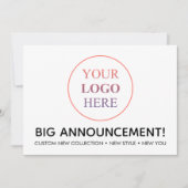 カスタムプロフェッショナルロゴ – 最小注文なし 案内状 (正面)