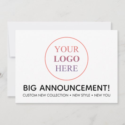 カスタムプロフェッショナルロゴ – 最小注文なし 案内状 (正面)