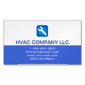 カスタムプロフェッショナルロゴ(青と白) マグネット名刺 (正面)