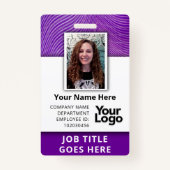 カスタムプロフェッショナル企業の社員の写真名 バッジ (正面)