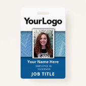 カスタムプロフェッショナル企業の社員の写真名 バッジ (正面)