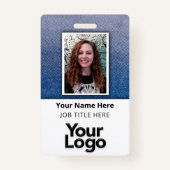 カスタムプロフェッショナル企業の社員の写真名 バッジ (正面)