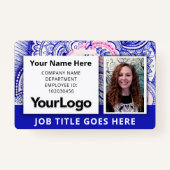 カスタムプロフェッショナル企業の社員の写真名 バッジ (正面)