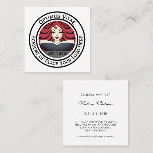 カスタムプロフェッショナル会社 スクエア名刺 (正面/裏面)