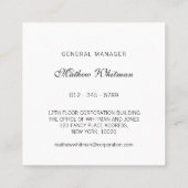 カスタムプロフェッショナル会社 スクエア名刺 (裏面)