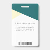 カスタムプロフェッショナルID従業員の写企業の真 バッジ (裏面)