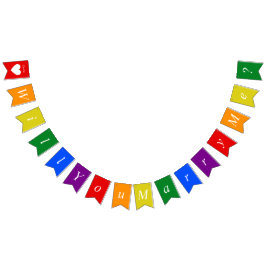 カスタムプロポーザルLGBTQがレインボーと結婚 バンティングフラッグ