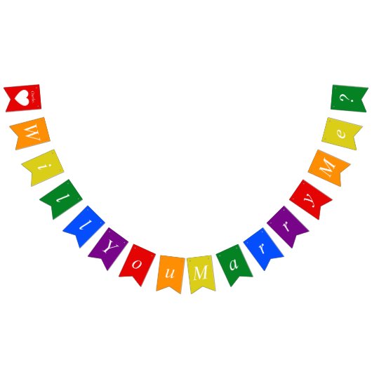 カスタムプロポーザルLGBTQがレインボーと結婚 バンティングフラッグ (全)