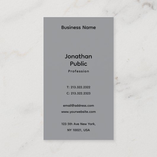 カスタムプロモモダンエレガントテンプレート 名刺 (裏面)