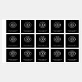 カスタムプロモーション黒い会社のビジネスロゴ ラベル (シート)