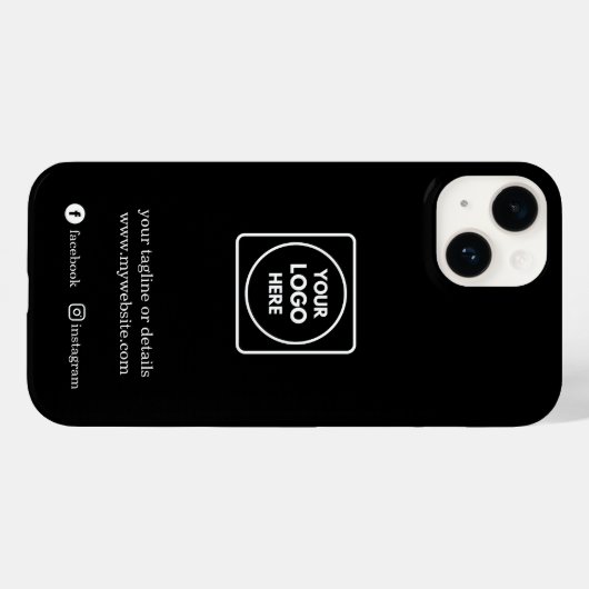 カスタムプロモーション ビジネス ロゴ iPhone カバー (裏面 (横))