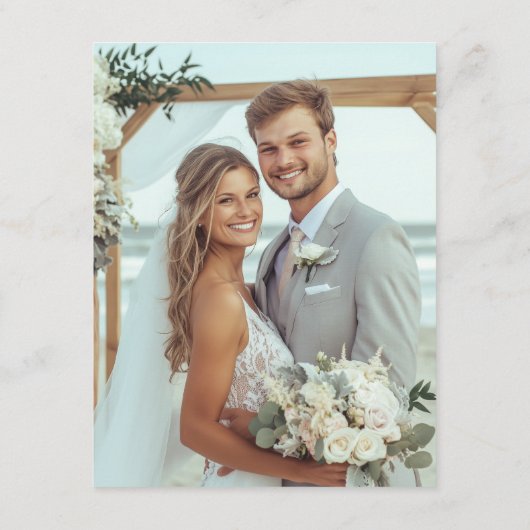 カスタムプロンプト写真 ウェディングウィッシュと アドバイスカード (裏面)