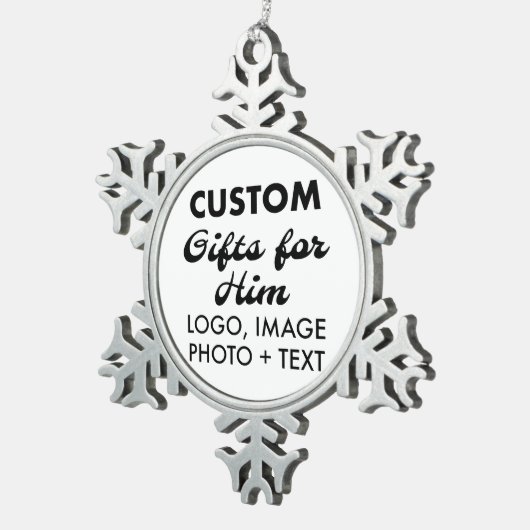 カスタムプータースノーフレークペット記念オーナメント スノーフレークピューターオーナメント (右)