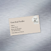 カスタムプードル犬ペット動物のロゴ マグネット名刺 (インサイチュ)