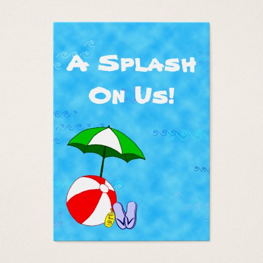 カスタムプールパーティーイベントドリンクミールチケット (正面)