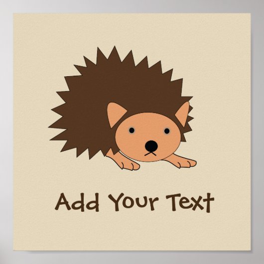 カスタムヘッジホッグベビールーム子供部屋ポスター ポスター (正面)