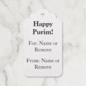 カスタムヘブライ語ヴェナチャフォック – フプリムミシュローチマノ ギフトタグ (裏面)