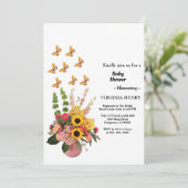 カスタムベイビーシャワー招待状プリントテンプレート 招待状 (スタンド正面)