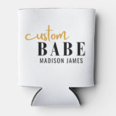 カスタムベイブ面白い名言パーソナライズドネーム 缶クーラー (正面)