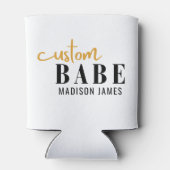 カスタムベイブ面白い名言パーソナライズドネーム 缶クーラー (裏面)