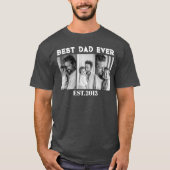 カスタムベスト・ダッド・エバー写真コラージュ設立年 Tシャツ (正面)