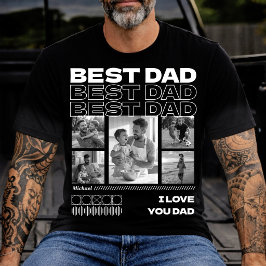 カスタムベスト・ダッド・エバー・フォトコラージュ、父の日 Tシャツ