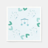 カスタムベビシャワーナプキン スタンダードカクテルナプキン (正面)