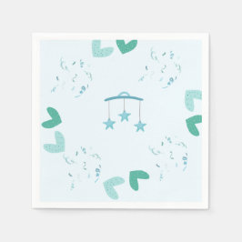 カスタムベビシャワーナプキン スタンダードカクテルナプキン