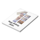 カスタムベビーの最初の誕生日4 Photo collage ノートパッド (回転)