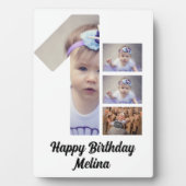 カスタムベビーの最初の誕生日4 Photo collage フォトプラーク (正面)