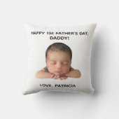 カスタムベビーの父の日フォトギフト クッション (裏面)