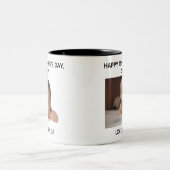 カスタムベビーの父の日フォトギフト ツートーンマグカップ (中央)