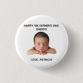 カスタムベビーの父の日フォトギフト 缶バッジ