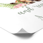 カスタムベビーガールサファリ子供部屋かわいいキリン ポスター (角)