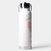 カスタムベビーガール名ピンクボウ ウォーターボトル (正面)