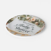 カスタムベビーシャワーラウンド紙プレート | 7インチデザイン ペーパープレート (アングル)