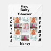 カスタムベビーシャワー11フォトコラージュ フリースブランケット (正面)