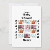 カスタムベビーシャワー11フォトコラージュ 招待状 (正面)