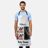 カスタムベビーシャワー3フォトコラージュ エプロン (着用した状態)
