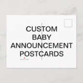 カスタムベビーパーソナライズされた告知はがき 案内ポストカード (裏面)