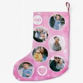 カスタムベビーピンク スモールクリスマスストッキング (裏面)