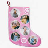 カスタムベビーピンク スモールクリスマスストッキング (正面)