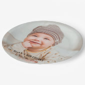 カスタムベビーファミリフォト紙プレート ペーパープレート (アングル)