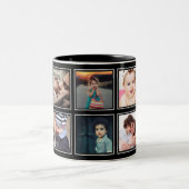 カスタムベビーフォトコラージュエレガントブモダンラック ツートーンマグカップ (中央)