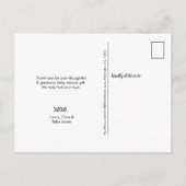 カスタムベビーフォトベビー感謝していシャワーユー 案内ポストカード (裏面)