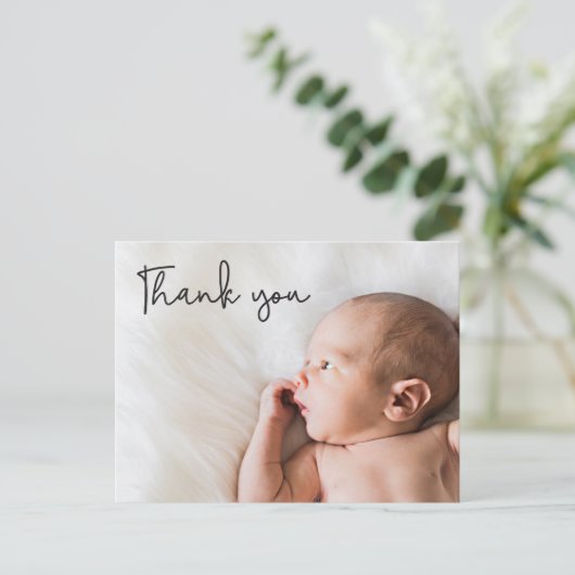 カスタムベビーフォトベビー感謝していシャワーユー 案内ポストカード (スタンド正面)