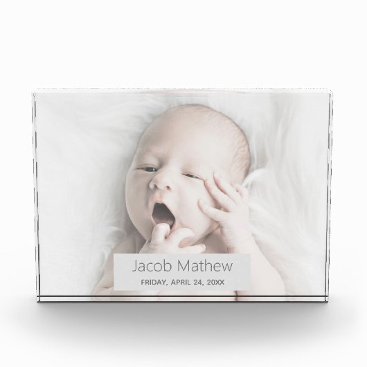 カスタムベビーフォトメモリブロック フォトブロック (正面)